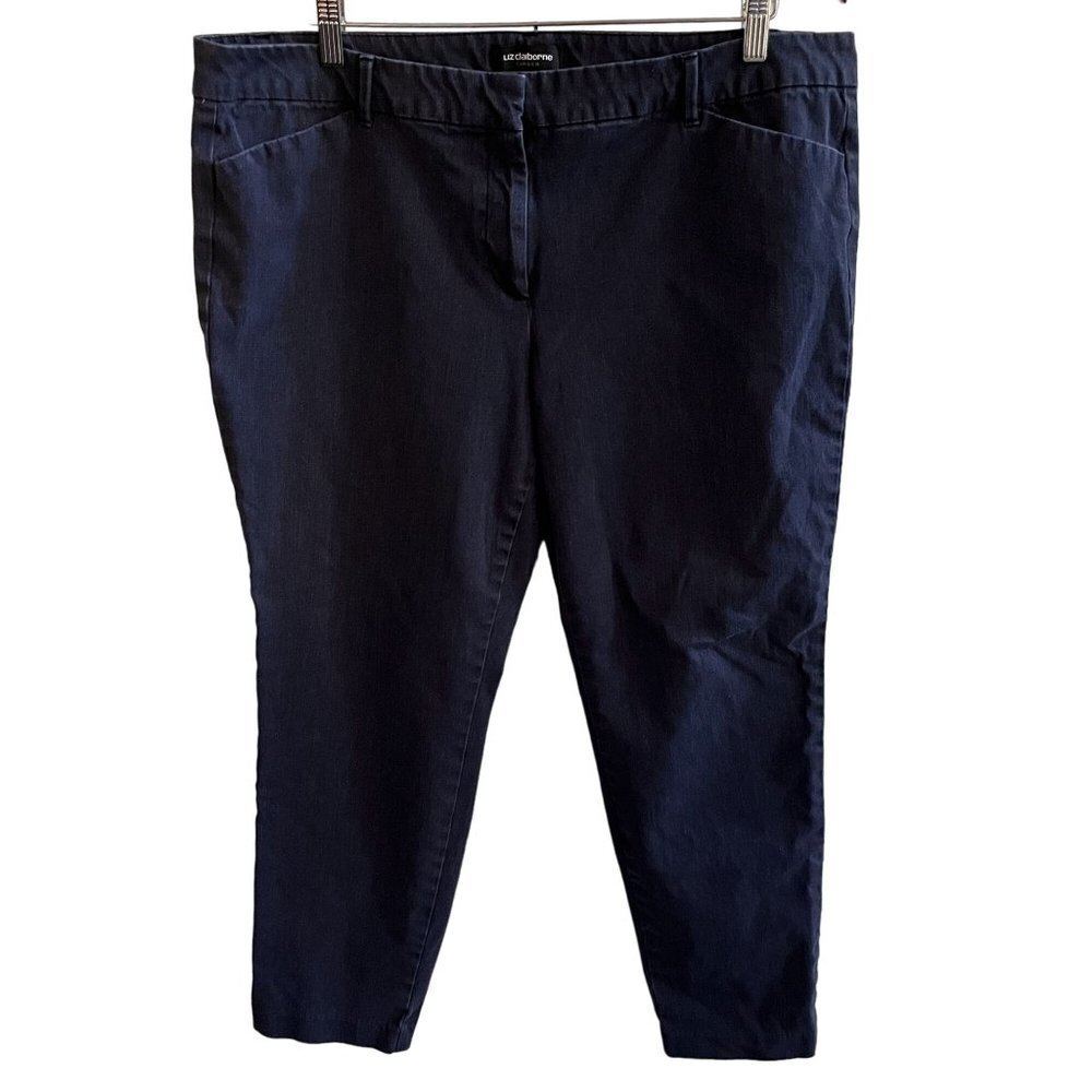 Liz Clairborne Jeans Womens 18 Emma Classic Blue Denim‎ Dark Wash Cotton - Picture 4 of 8